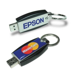 Slide Button USB with Key Holder - Image 3