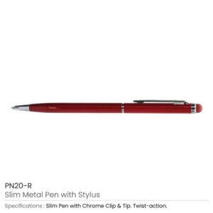 Slim Metal Pens with Stylus - Image 6