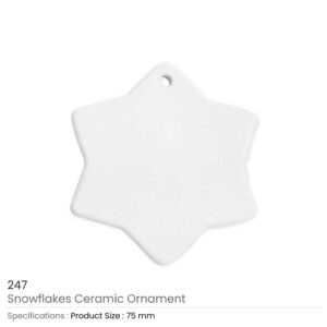 Snowflake Ceramic Ornaments - Image 3