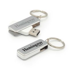 Metal Swivel USB with Key Holder - Image 2