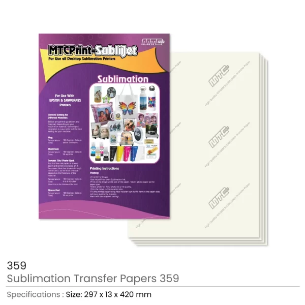 A3 Sublimation Transfer Papers Details