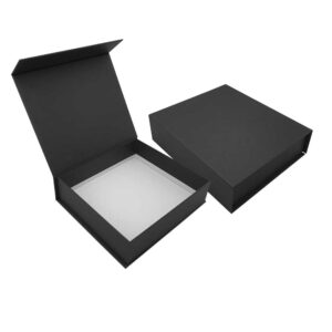 Black Packaging Box with Magnetic Flap - Image 3