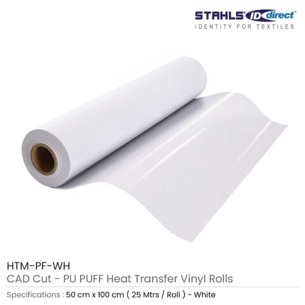 3D-Puff Heat Transfer Vinyl White