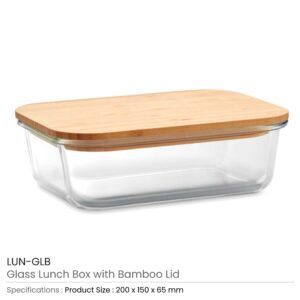 Glass Lunch Box with Bamboo Lid - Image 3