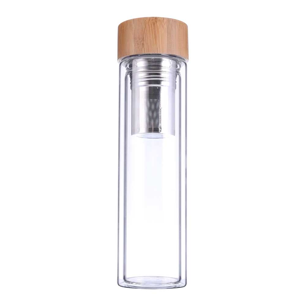 Flask in glass and bamboo UAE