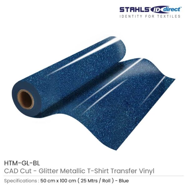 Glitter Heat Transfer Vinyl Blue