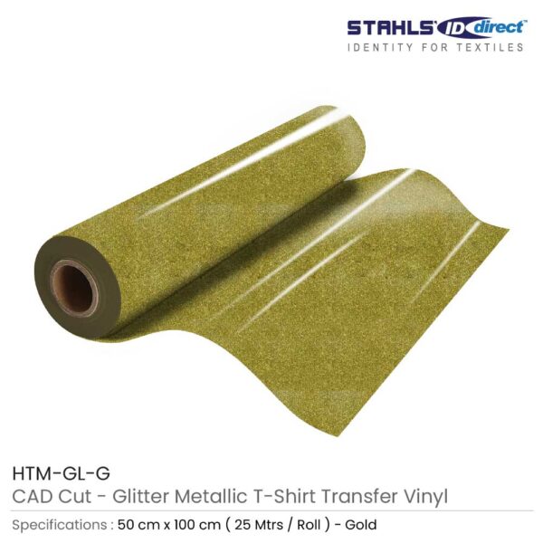 Glitter Heat Transfer Vinyl Gold