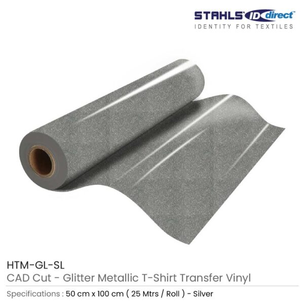 Glitter Heat Transfer Vinyl Silver
