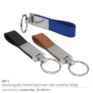 Metal Key Chains with Leather Strap - Image 6