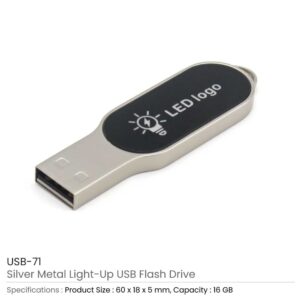 Oval Shaped Light-Up Logo USB 16GB - Image 3