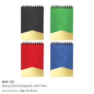 Recycled Notepad with Pen - Image 4