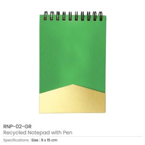 Recycled Notepad with Pen - Image 8