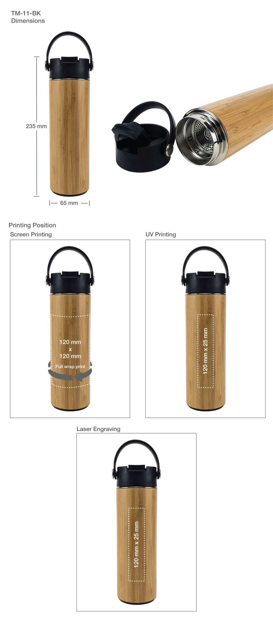 Printing on Bamboo Flask