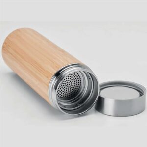 Stainless Steel Bamboo Flask - Image 4