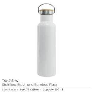 Stainless Steel Bamboo Flask - Image 5