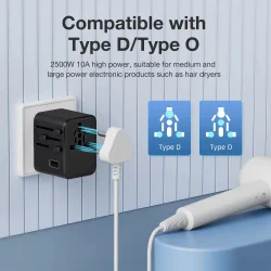 Universal Travel Adaptor Type D and Type O