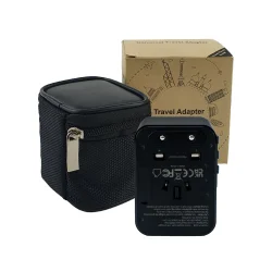 Universal Travel Adaptor with Pouch and Box