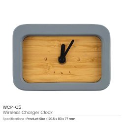Eco-Friendly Wireless Charger with Clock 5W Output - Image 3