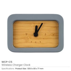 Eco-Friendly Wireless Charger with Clock 5W Output - Image 3