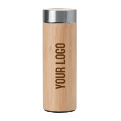 Stainless Steel Bamboo Flask - Image 2
