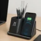 Desktop Pen Holder with Wireless Charger with Branding