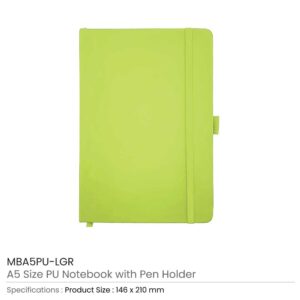 PU Notebook with Pen Holder - Image 14