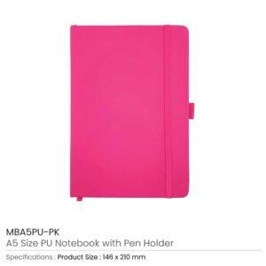 PU Notebook with Pen Holder - Image 12