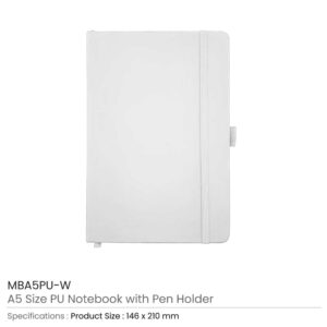 PU Notebook with Pen Holder - Image 9