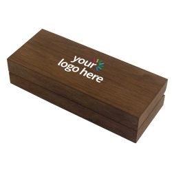 Matte Finish Veneer Wood Material Pen Box - Image 2