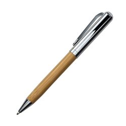 Chrome and Bamboo Metal Pens - Image 1