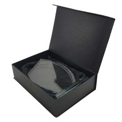 Crystal Awards with Engraved Leaf Design & Box - Image 4