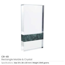 Rectangle Marble and Crystal Awards with Gift Box - Image 3