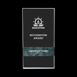 Rectangle Marble and Crystal Awards with Gift Box - Image 2