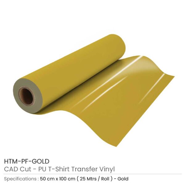 PU T-shirt Transfer Vinyl Gold