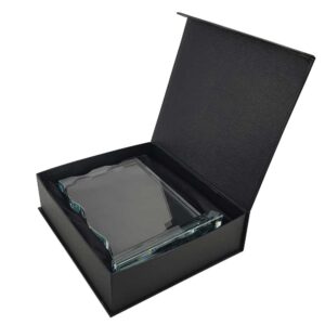 Rectangle Crystal Awards with Glass base & Box - Image 4