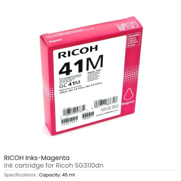 Ricoh GC41 Inks Cartridge Magenta