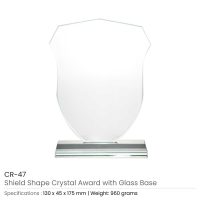 Shield Shaped Crystal Awards with Gift Box - Image 3