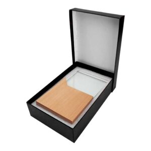 Rectangle Shaped Wood and Crystal Awards with Box - Image 4