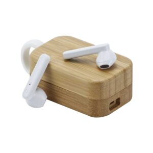 BT Earbuds with Bamboo Case & High Audio Quality - Image 4