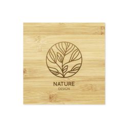 4 Pcs Bamboo Tea Coasters Sets with Case - Image 2
