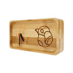 Eco-Friendly Rectangular Bamboo Desk Clock - Image 2