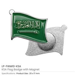KSA Flag Badges with Magnet for National Day - Image 3