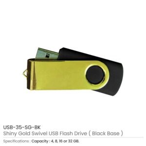 Shiny Gold Swivel USB Flash Drives - Image 15