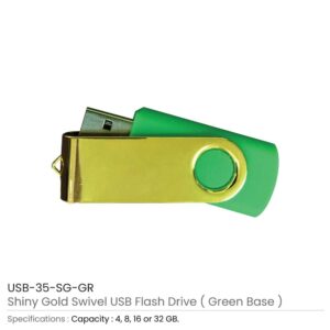 Shiny Gold Swivel USB Flash Drives - Image 14