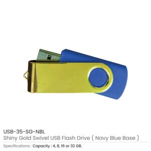 Shiny Gold Swivel USB Flash Drives - Image 11