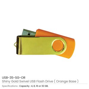 Shiny Gold Swivel USB Flash Drives - Image 10