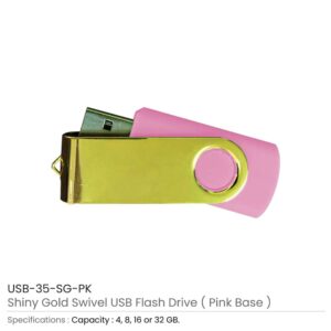 Shiny Gold Swivel USB Flash Drives - Image 9