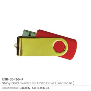 Shiny Gold Swivel USB Flash Drives - Image 7