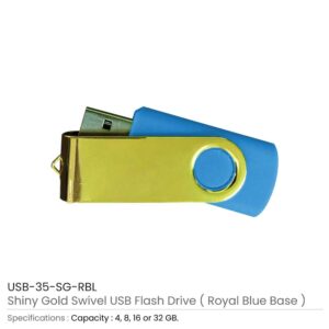 Shiny Gold Swivel USB Flash Drives - Image 6