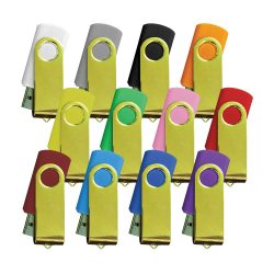 Shiny Gold Swivel USB Flash Drives - Image 1